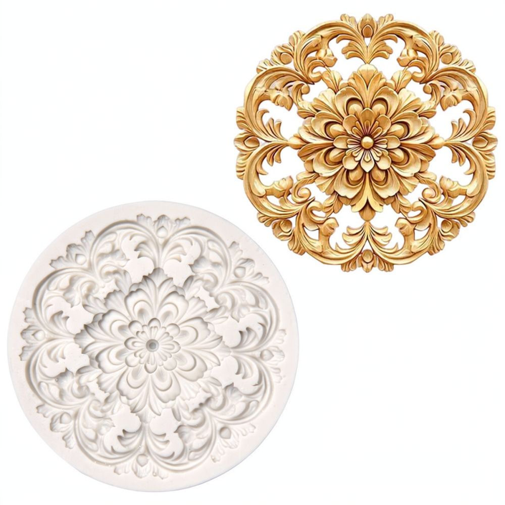 Round Floral Silicone Mold For - Silicone Epoxy Resin Molds Set review and price