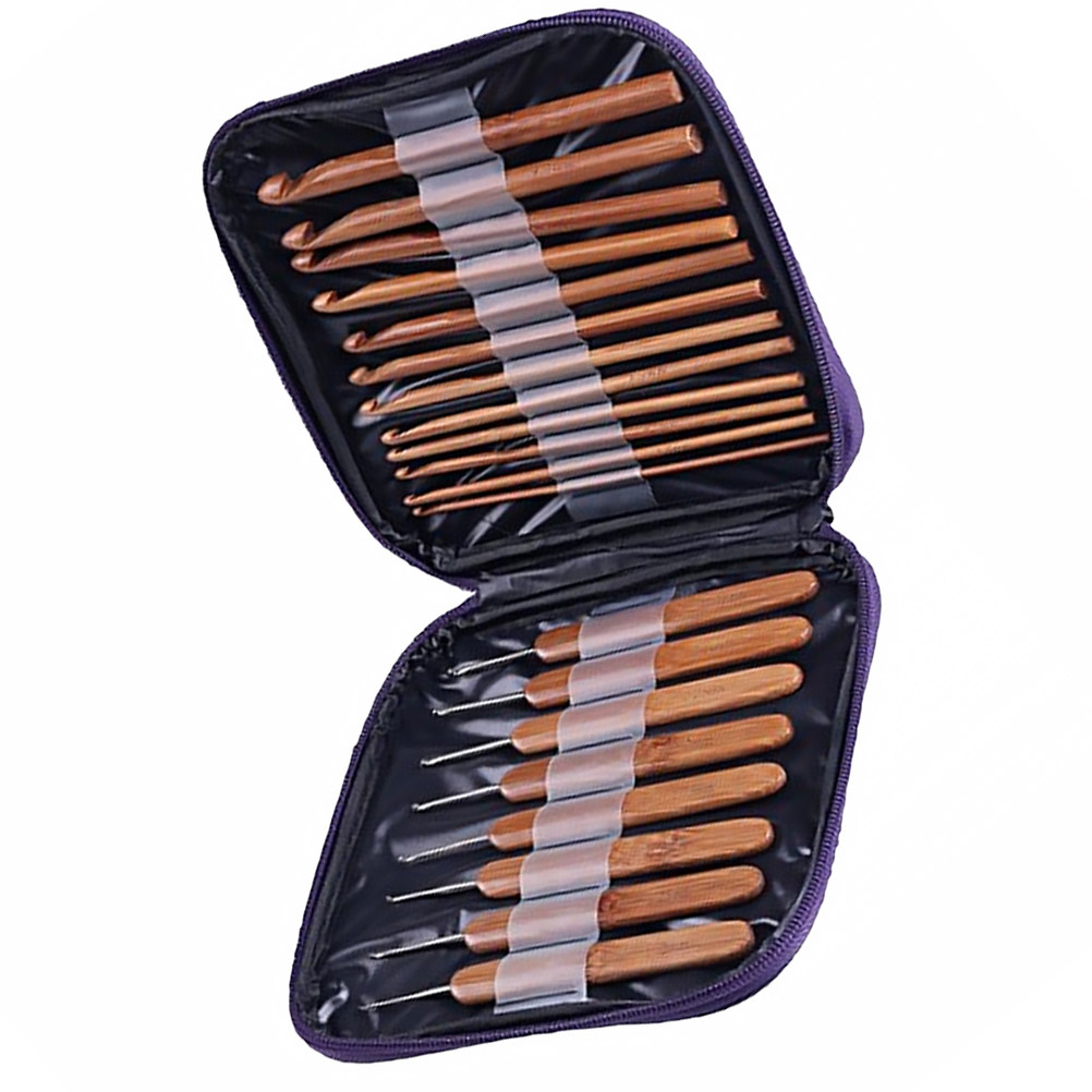 1Set Bamboo Wood Crochet Hook  - Wooden Crochet Hooks Ergonomic Handle review and price