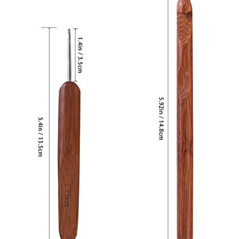 1Set Bamboo Wood Crochet Hook  - Wooden Crochet Hooks Ergonomic Handle review and price