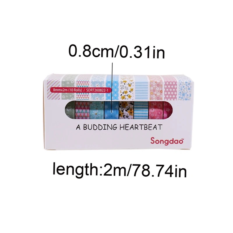 10 Rolls Floral Pastel Washi T - Scrapbooking review and price