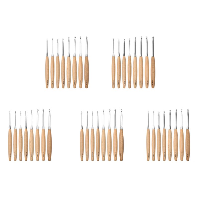 M12K-40Pcs Wood Crochet Hooks  - Wooden Crochet Hooks Ergonomic Handle review and price