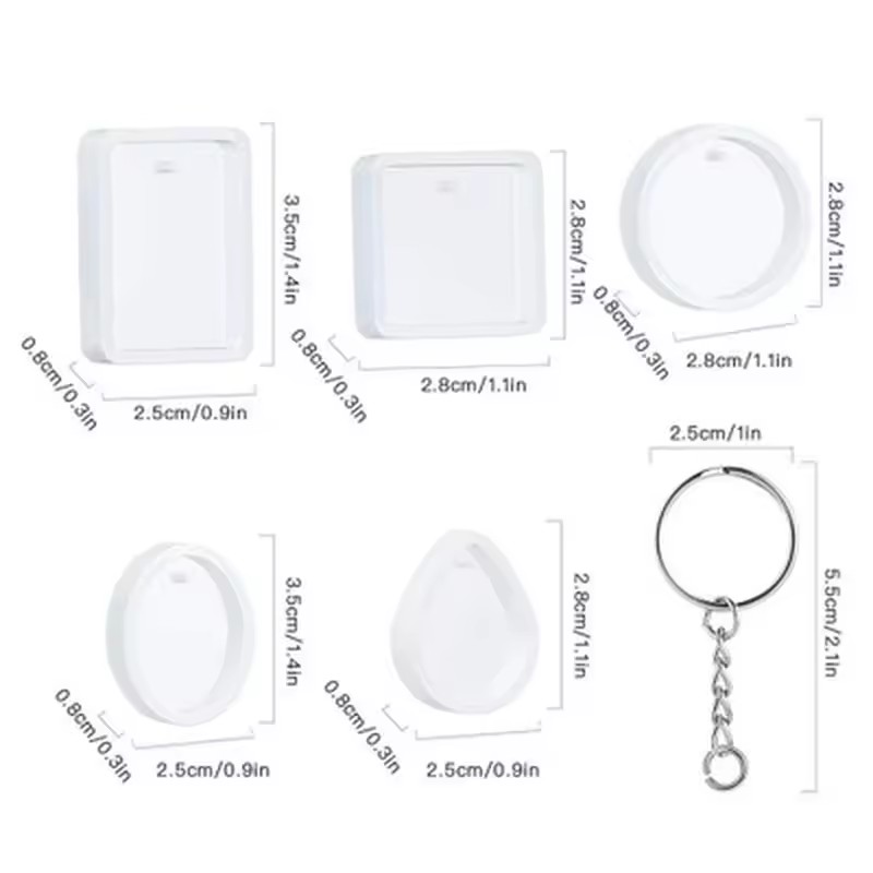20Pcs/Set DIY Keychain Pendant - Silicone Epoxy Resin Molds Set review and price