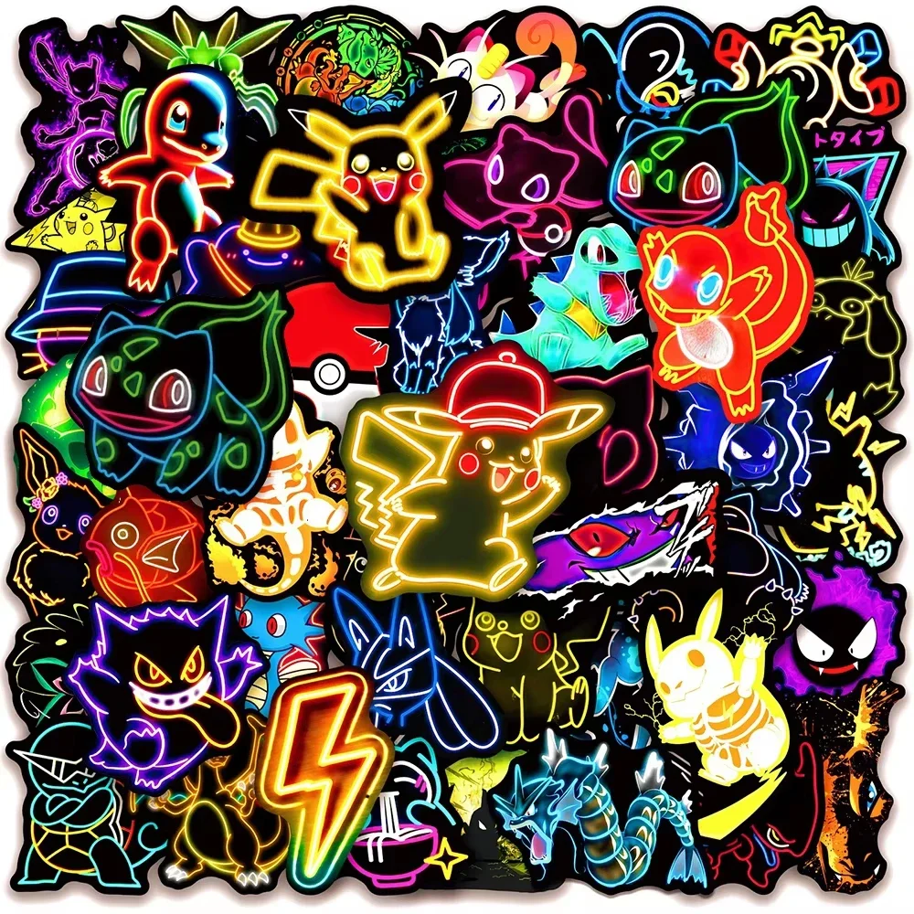 100pcs Neon  Pokémon  Stickers - Scrapbooking review and price